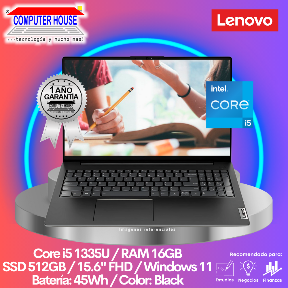 Laptop LENOVO V15, Core i5-1335U, RAM 16GB, SSD 512GB, 15.6