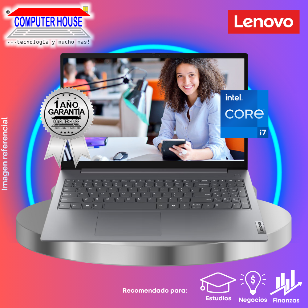 Laptop LENOVO V15, Core i7-13620H, RAM 8GB DDR5, SSD 512GB, 15.6" FHD, FreeDos.
