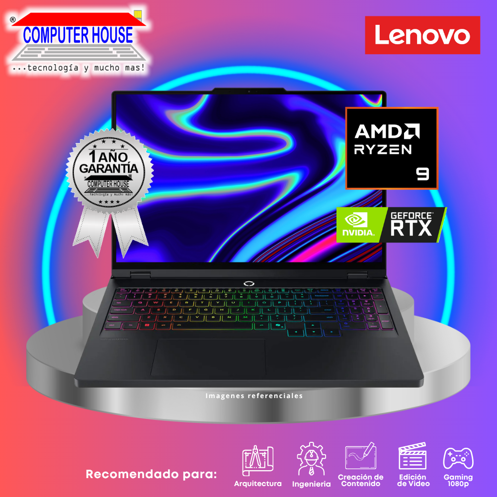 Laptop LENOVO Legion Pro 5, Ryzen 9-8945HX, RAM 32GB DDR5, SSD 1TB, Nvidia GeForce RTX5060 8GB, 16" WQXGA IPS 240Hz, FreeDos.