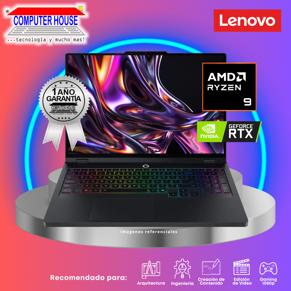 Laptop LENOVO Legion Pro 5, Ryzen 9-8945HX, RAM 32GB DDR5, SSD 1TB, Nvidia GeForce RTX5060 8GB, 16" WQXGA IPS 240Hz, FreeDos.