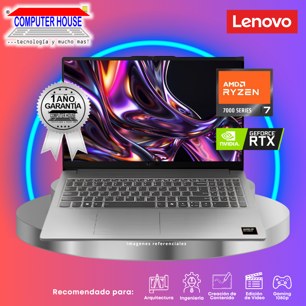Laptop LENOVO LOQ, Ryzen 7-7735HS, RAM 16GB DDR5, SSD 512GB, Nvidia GeForce RTX3050 6GB, 15.6" FHD 144Hz, FreeDos.