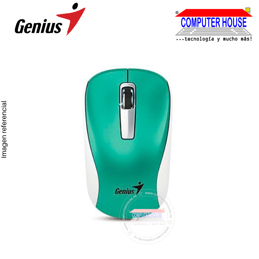 GENIUS NX-7015 Wireless Mouse, Blueeye, Turquois, USB Receiver. 