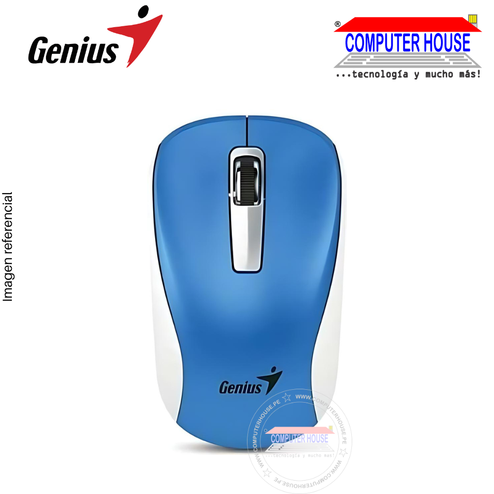 GENIUS NX-7015 Wireless Mouse, Blueeye, Blue, USB Receiver. 