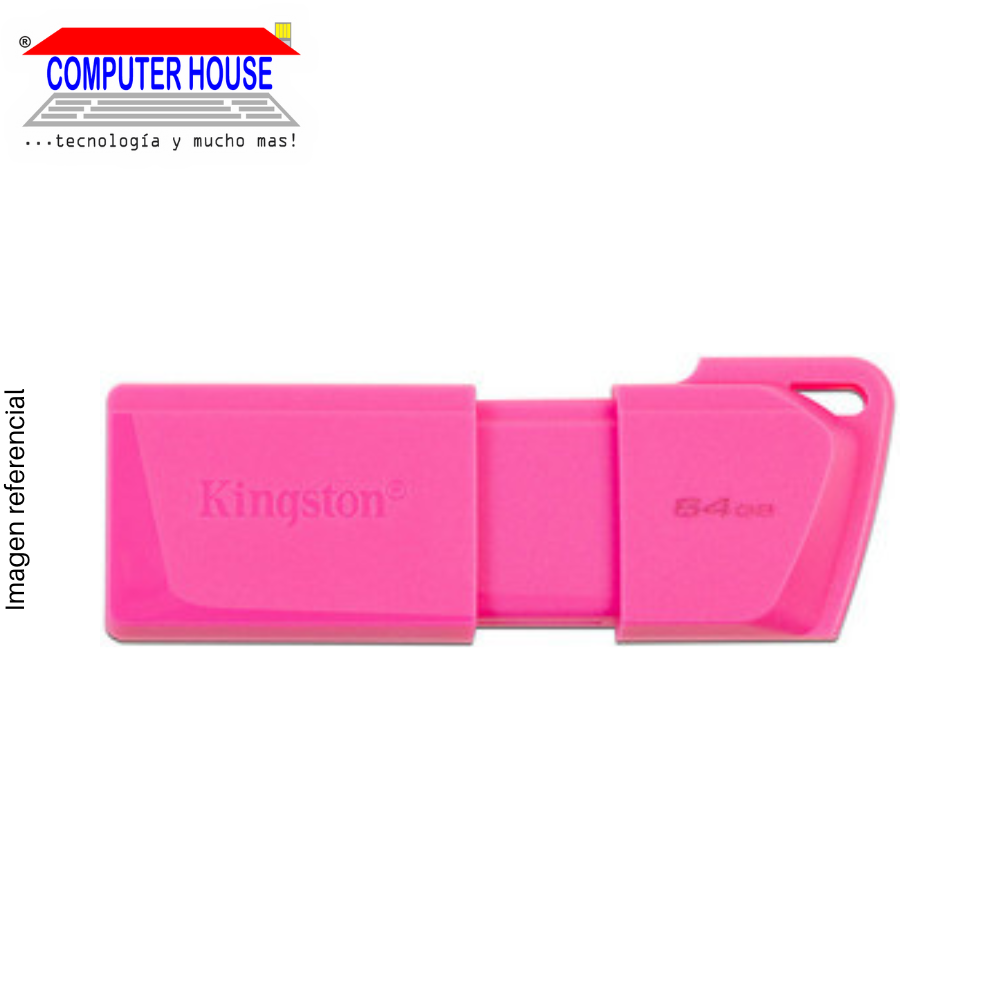 Memoria USB KINGSTON 64GB, DTX Exodia M, USB-A 3.2, Pink.