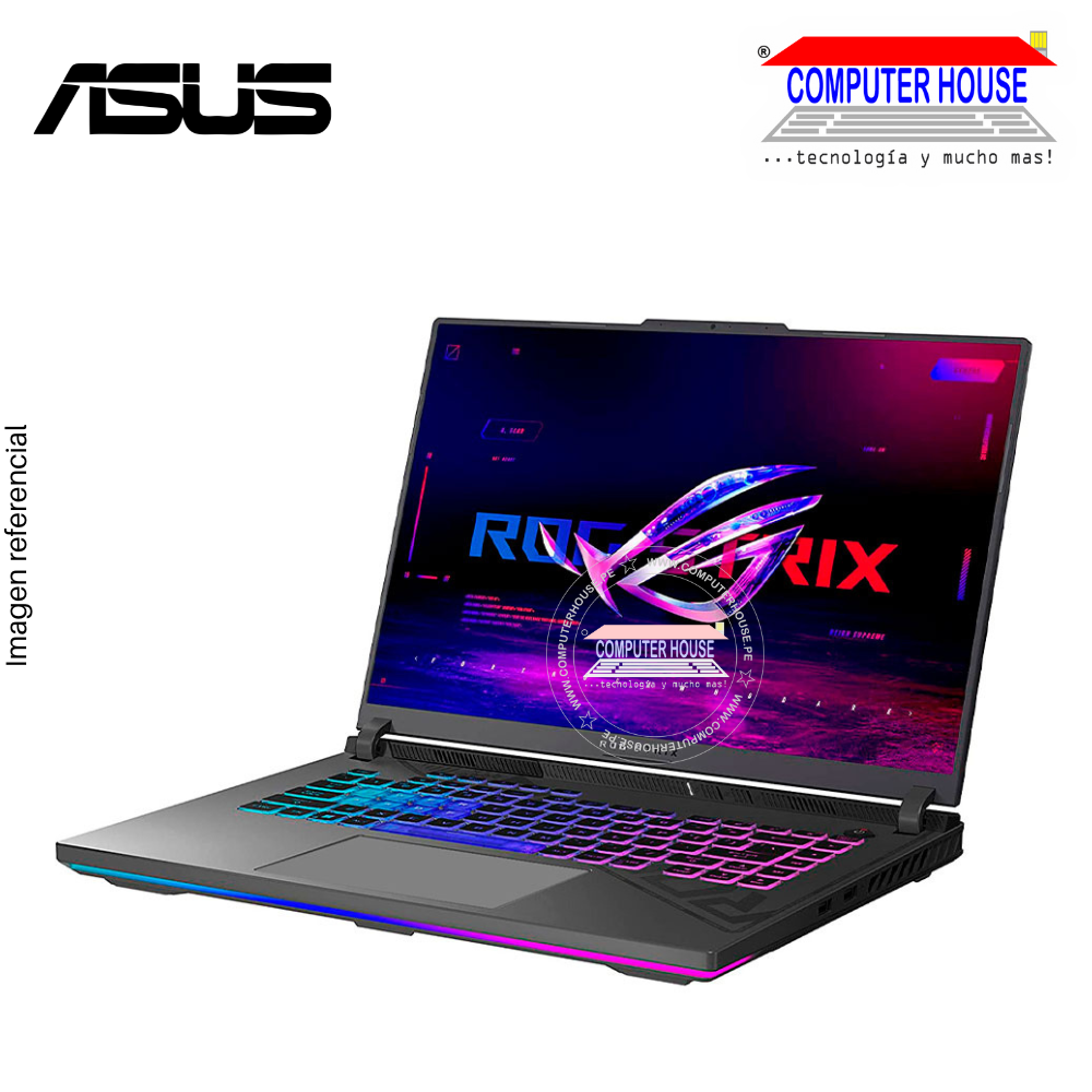 Laptop ASUS StrixScar G614JI, Core i9-13980HX, RAM 32GB DDR5, SSD 1TB, Video RTX4070 8GB, 16" FHD 240Hz, Teclado en Inglés, Windows 11.