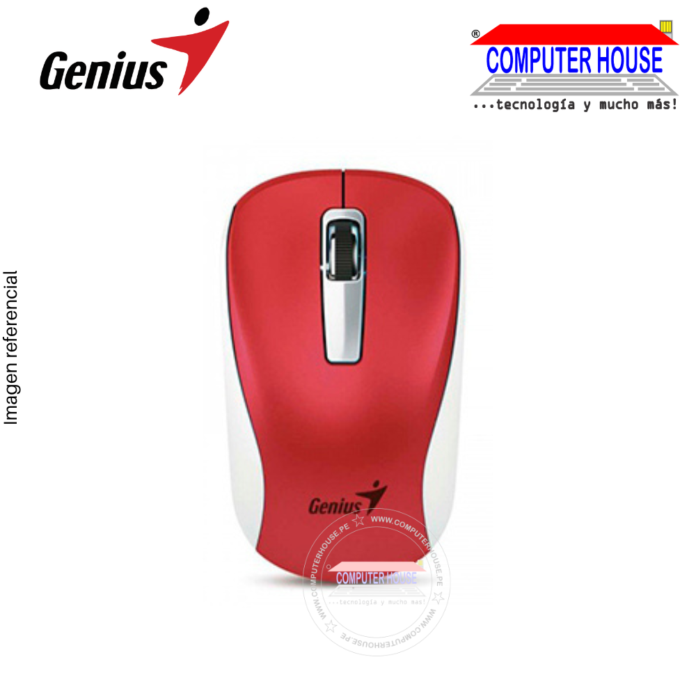 GENIUS Mouse Inalámbrico NX-7015 BLUEEYE RED  Conexión USB.