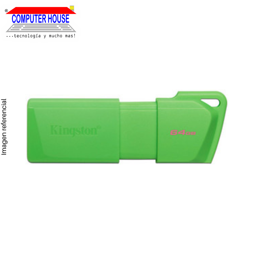 Memoria USB KINGSTON 64GB, DTX Exodia M, USB-A 3.2, Green.