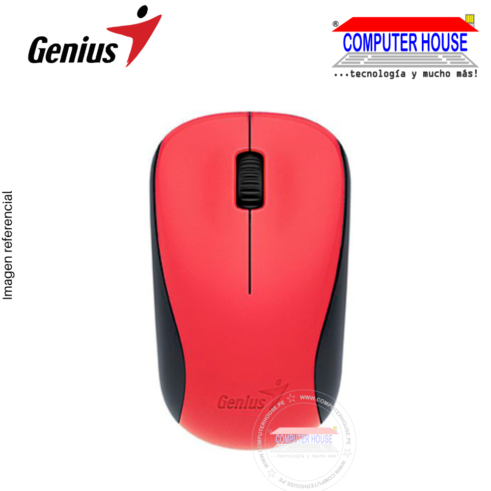 GENIUS NX-7000 Wireless Mouse Red, Blueeye, USB Receiver. 