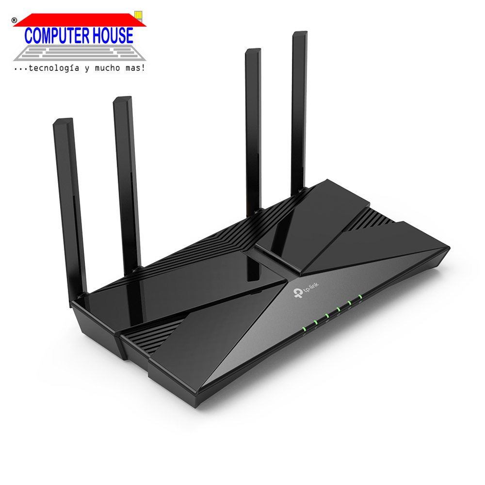 TP-LINK Archer AX23 Router, AX1800, Wi-Fi 6, Dual Band 2.4GHz (up to 574Mbps) and 5GHz (up to 1201Mbps). 