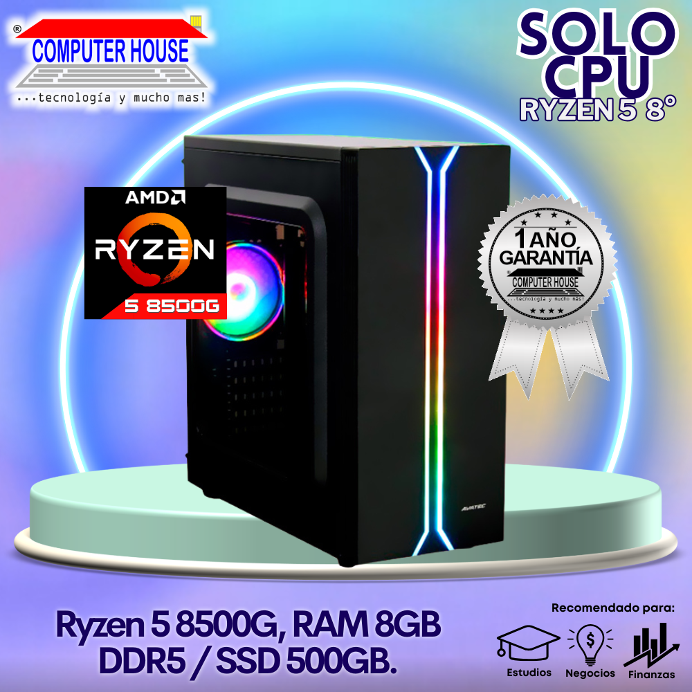 Solo CPU: Look Gamer Ryzen 5-8500G 