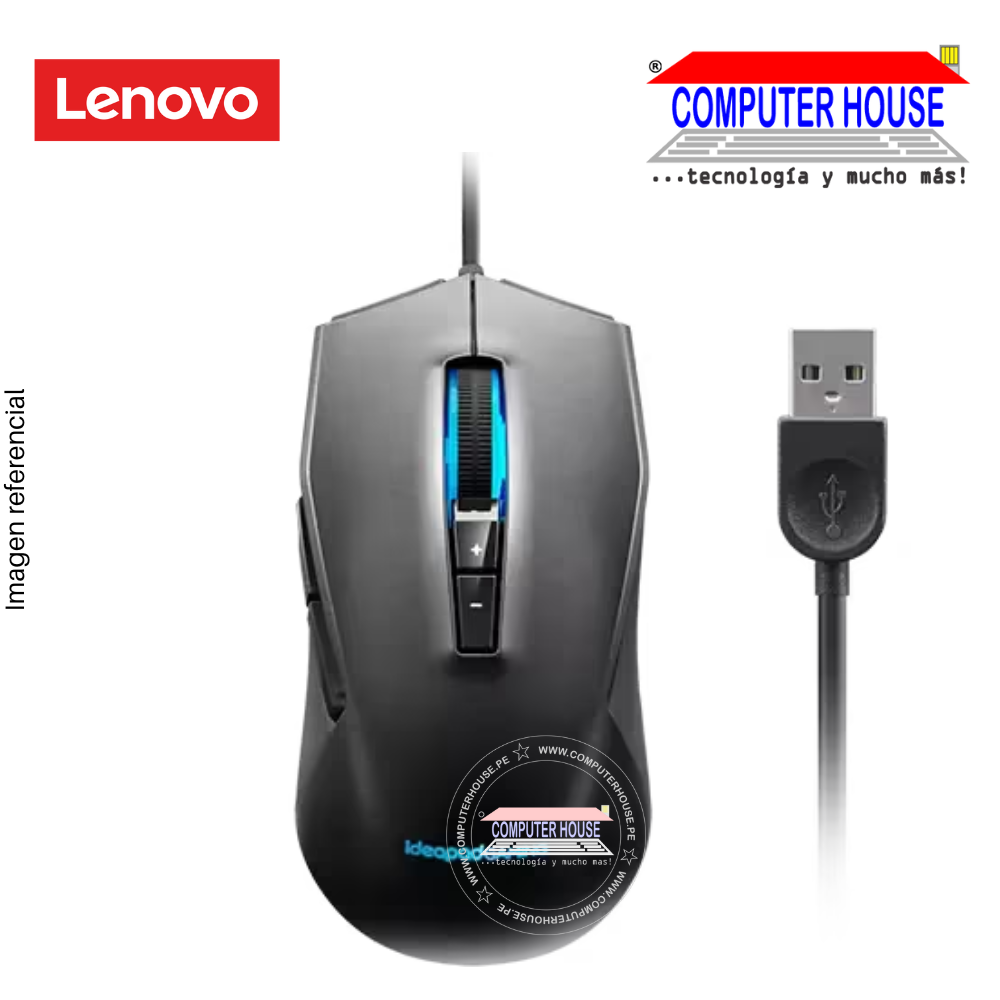 LENOVO Mouse alámbrico IdeaPad Gaming M100 RGB conexión USB.