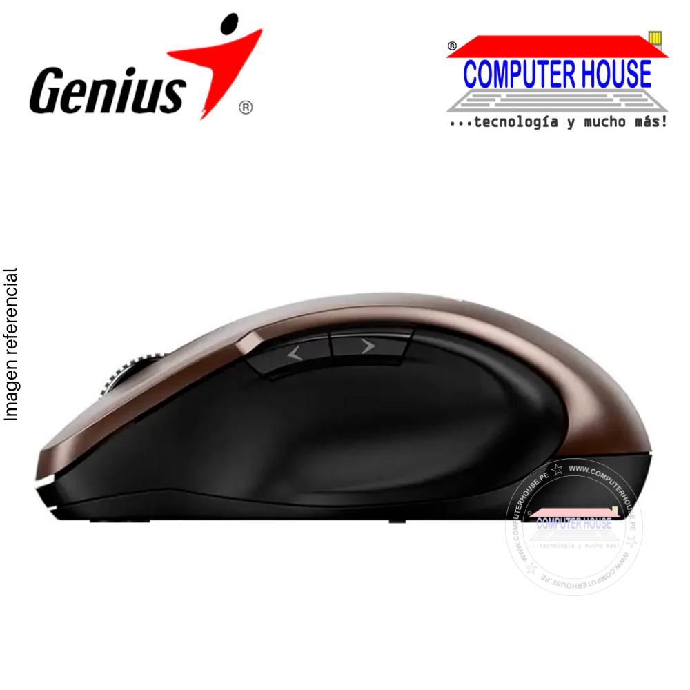 GENIUS Mouse inalámbrico 8200S ERGO Silent Blueeye 5-BOT CHOCOLATE (31030029403)