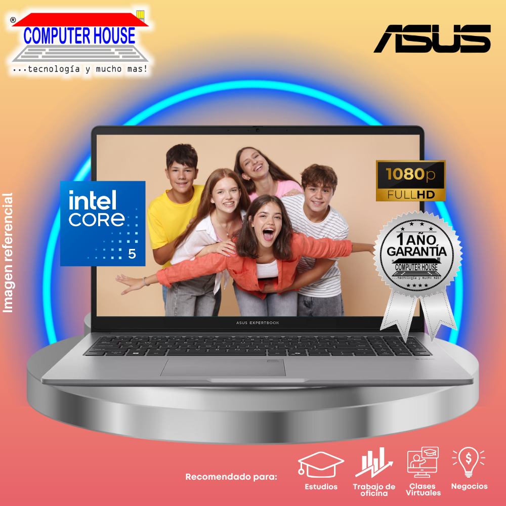 Laptop ASUS  ExpertBook P1503CVA-S72381, Core 5-210H, RAM 16GB DDR5, SSD 512GB, 15.6" FHD IPS, FreeDos.