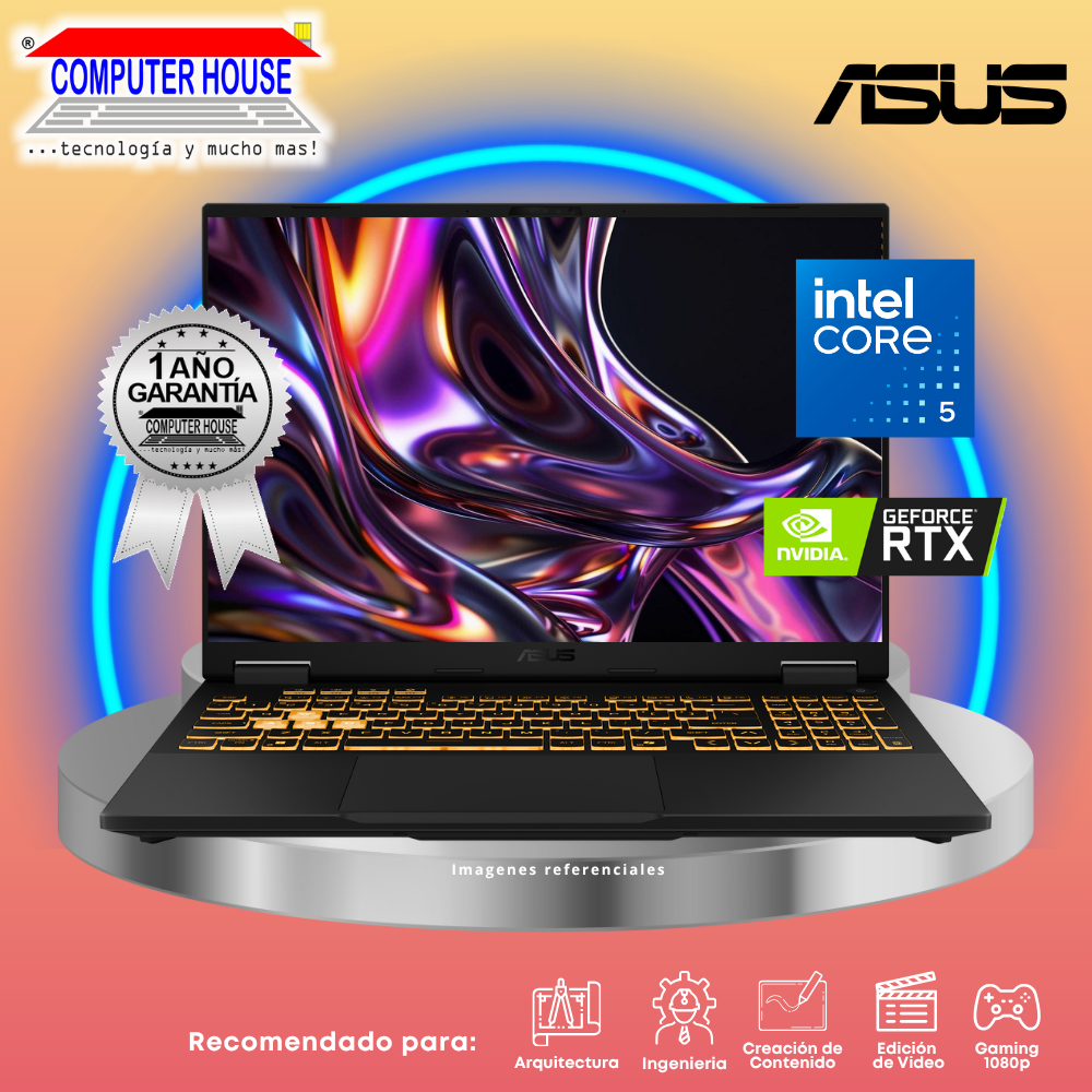 Laptop ASUS Tuf Gaming F16, Core 5-210H, RAM 8GB DDR5, SSD 512GB, Nvidia GeForce RTX3050 6GB, 16" WUXGA 144Hz, FreeDos.