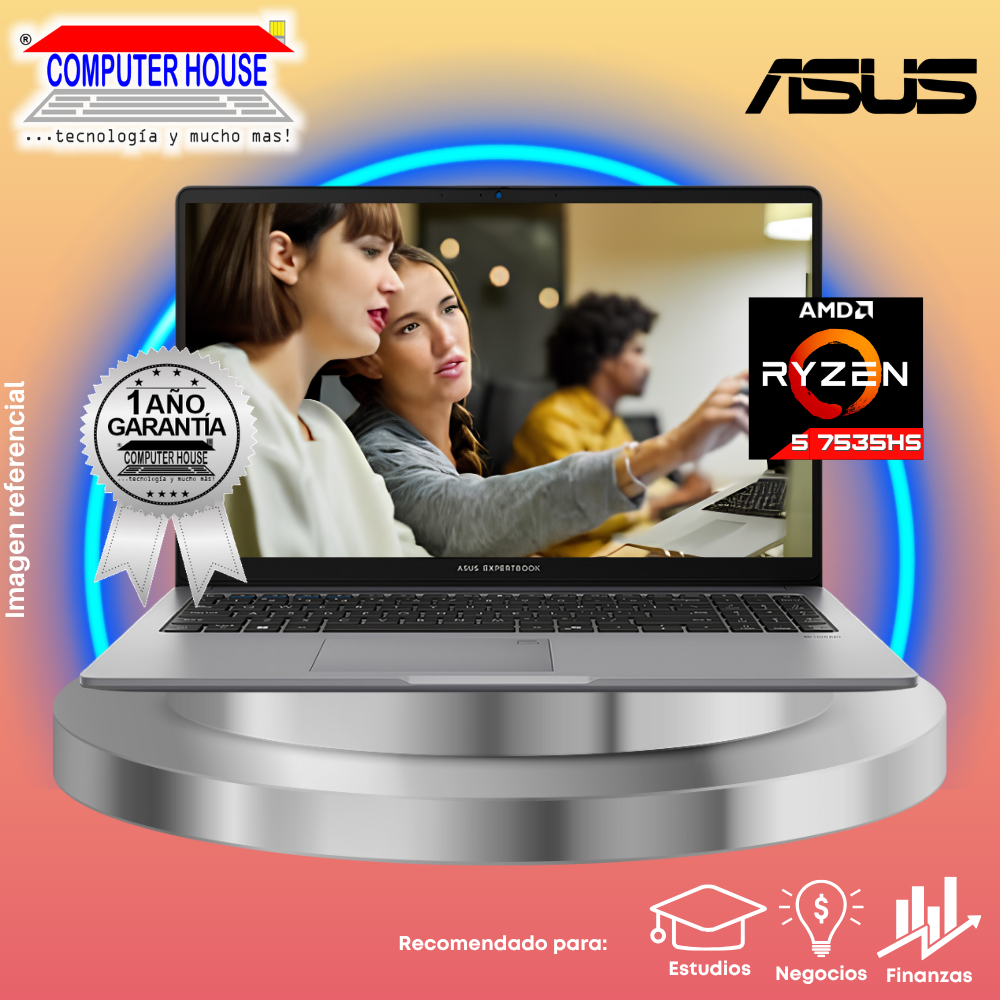 Laptop ASUS PM1503CDA, Ryzen 5-7535HS, RAM 8GB DDR5, SSD 512GB, 15.6″ FHD, FreeDos.