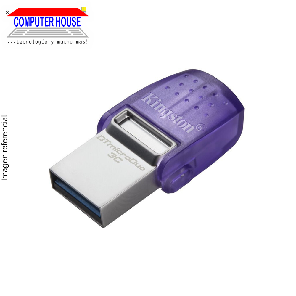 Memoria USB KINGSTON 256GB, DT MicroDuo 3C, Dual USB (USB-A / USB-C 3.2), 200Mb/S.