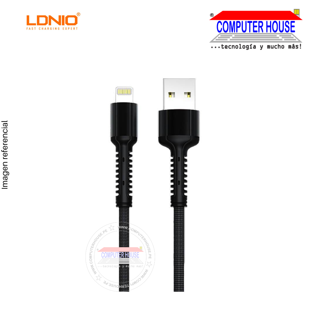 LDNIO lightning cable LS64 2.4A toughness length 2 meters. 