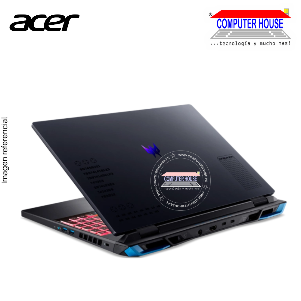 Laptop ACER Predator Helios 300, Core i7-13700HX, RAM 16GB DDR5, SSD 1TB, Video RTX4060 8GB, 16" FHD 165Hz, Teclado en Inglés, Windows 11.