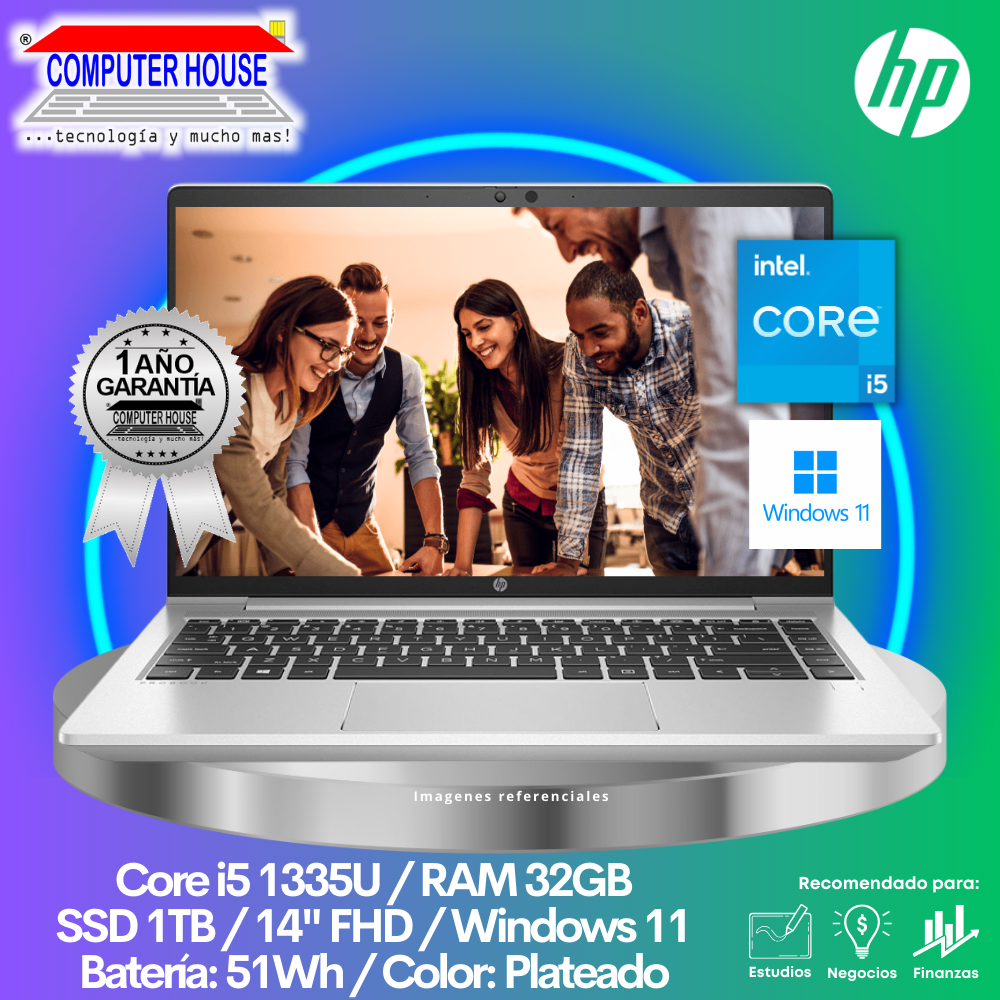 Laptop HP ProBook 440 G10, Core i5-1335U, RAM 32GB, SSD 1TB, 14″ FHD, Windows 11.