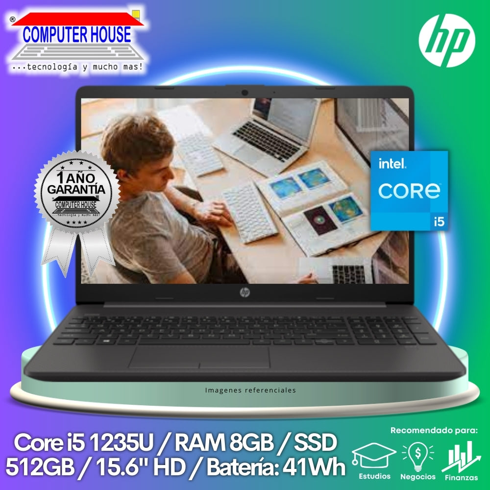 Laptop HP 250 G9, Core i5-1235U, RAM 8GB, SSD 512GB, 15.6″ HD, FreeDos.