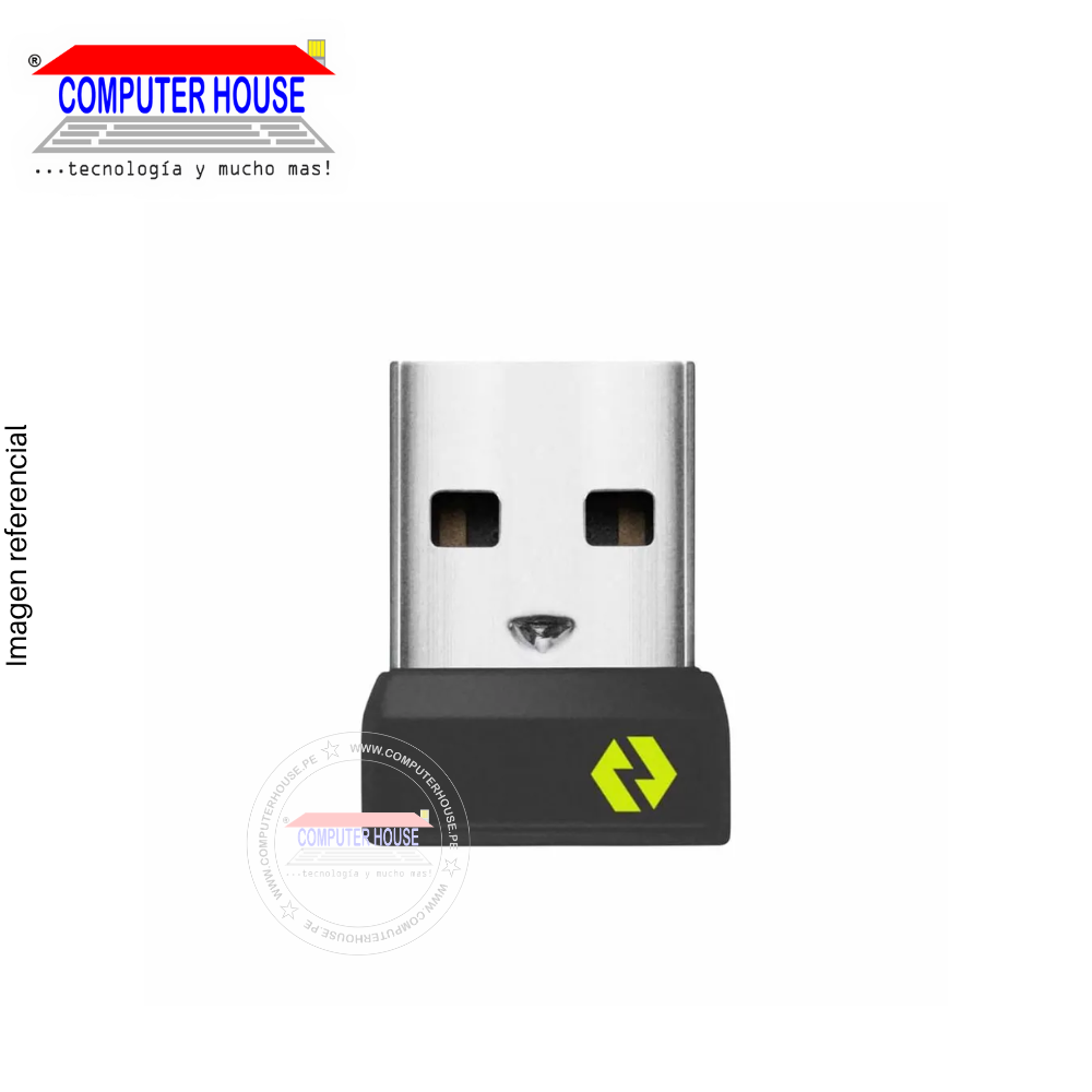 Receptor LOGITECH USB Logi Bolt, Multidispositivos, Soporta hasta 6 Periféricos