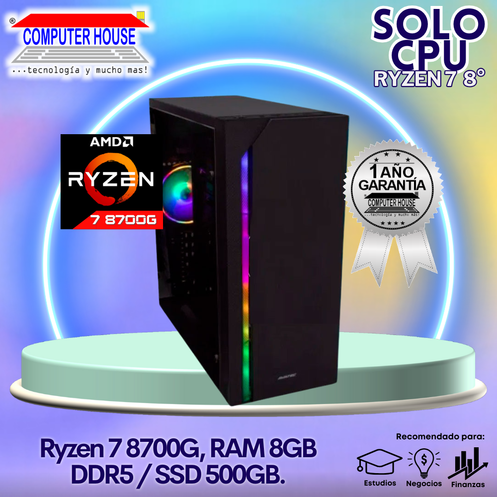 Solo CPU: Look Gamer Ryzen 7-8700G 