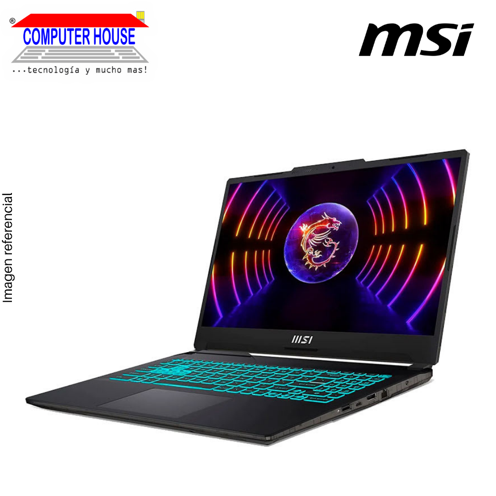 Laptop MSI Cyborg A13VE, Core i7-13620HX, RAM 16GB DDR5, SSD 512GB, Video RTX4050 6GB, 15.6" FHD 144Hz, Teclado en Inglés, Windows 11.