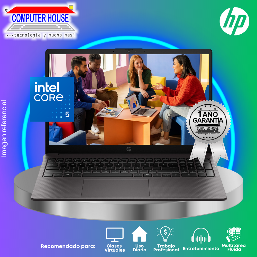 Laptop HP 250R G10, Core 5-120U, RAM 16GB, SSD 512GB, LED 15.6" HD (1366 x 768), FreeDos.