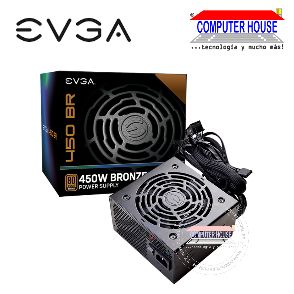 Fuente de poder EVGA 450 BR, 80+ BRONZE 450W.