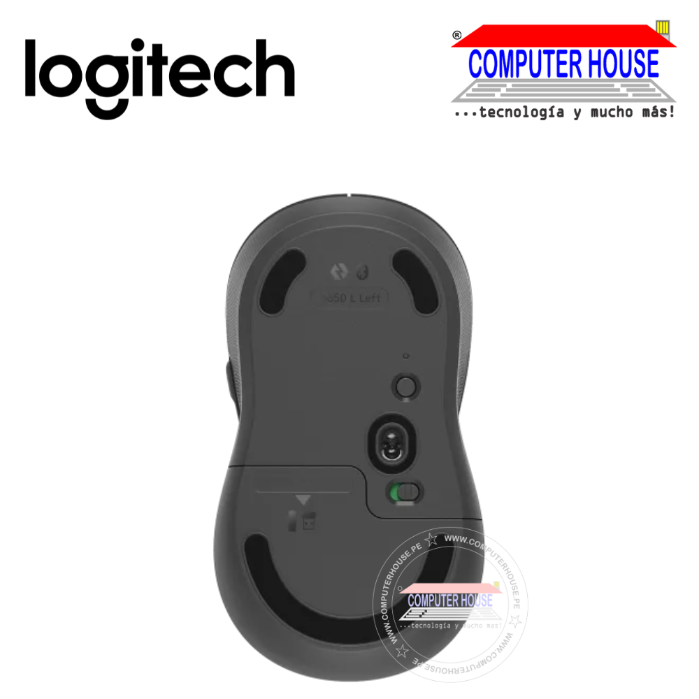 LOGITECH Mouse inalámbrico M650 Signature L Left (para zurdos) Negro conexión USB y Bluetooth.