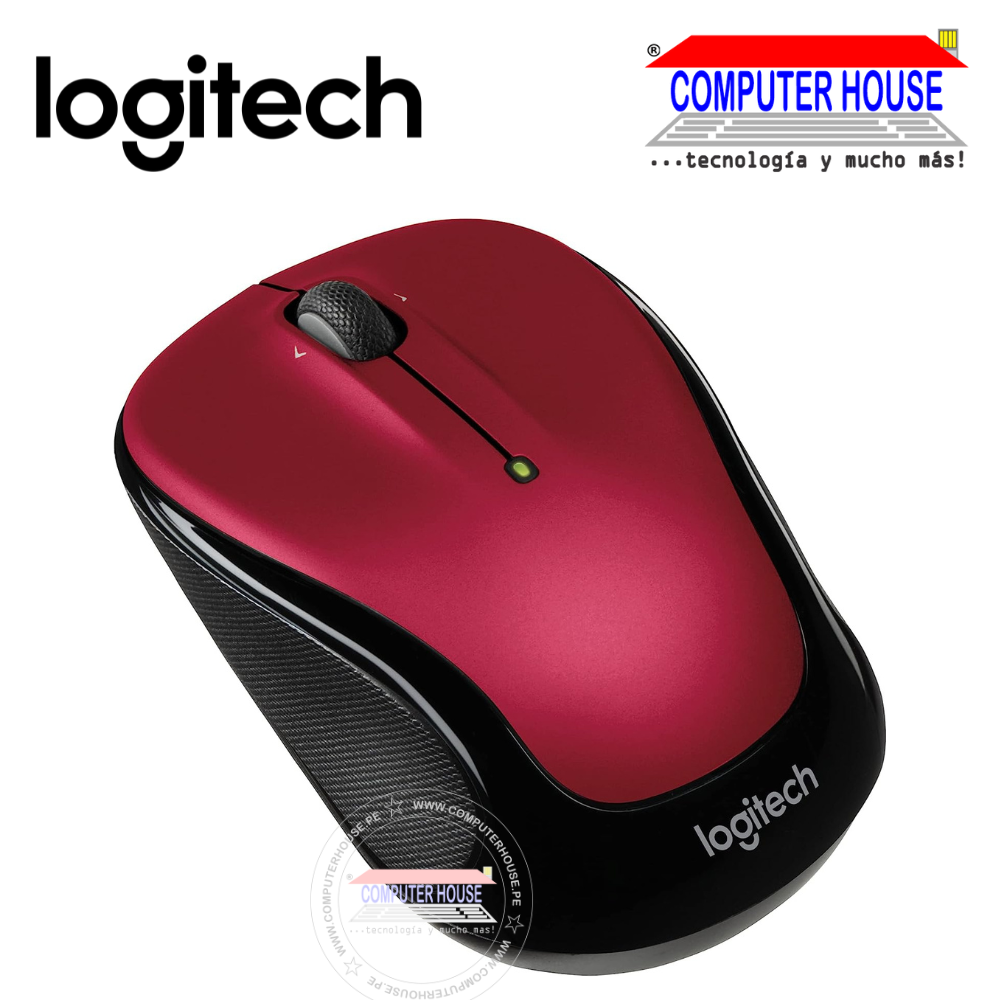 LOGITECH Mouse inalámbrico M325 Rojo conexión USB.