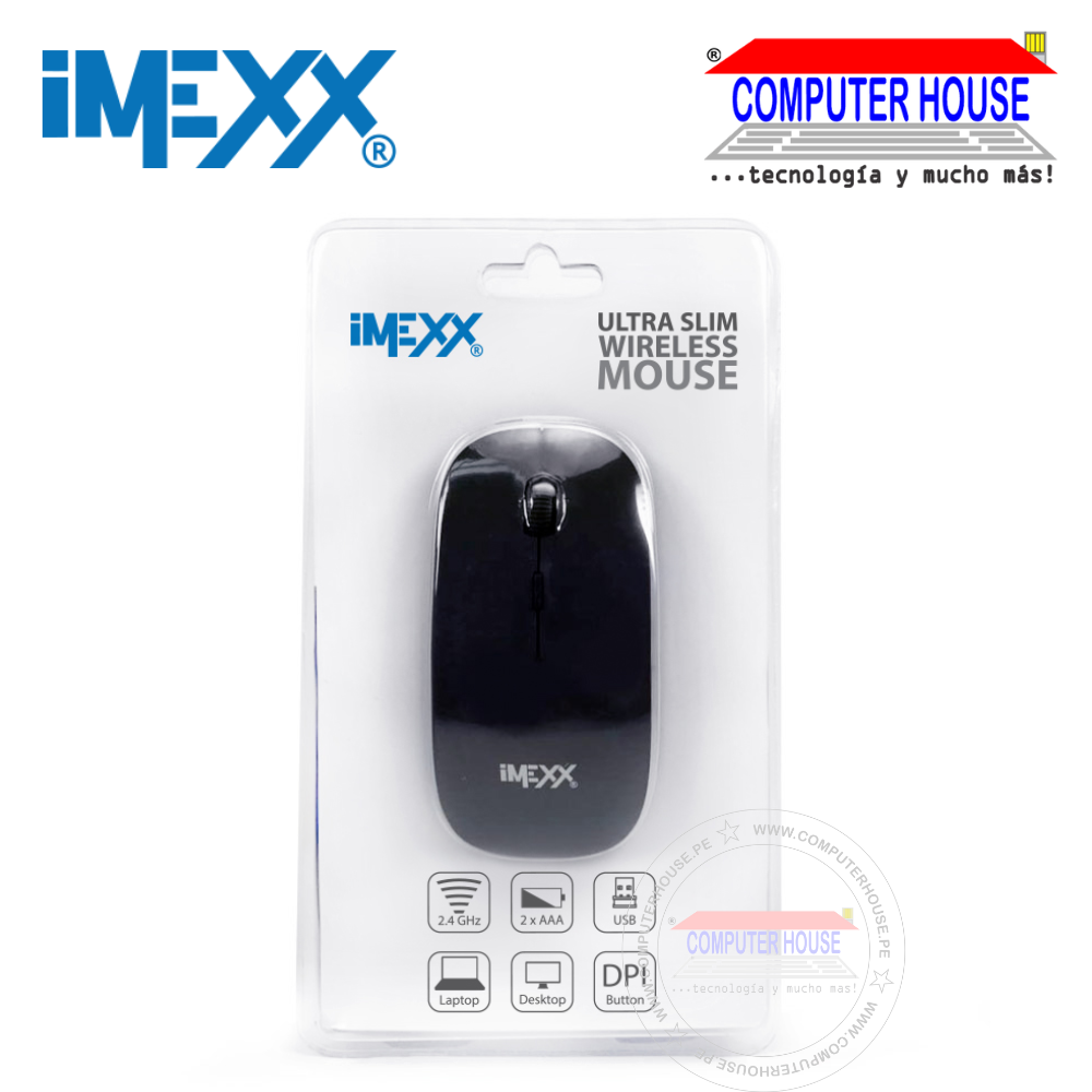 IMEXX Mouse inalámbrico IME-26302 1200 DPI conexión USB.