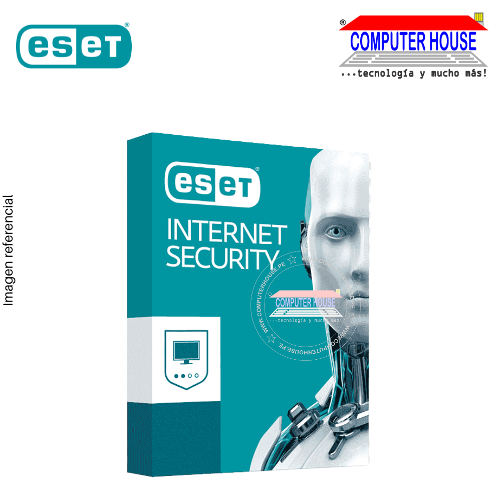 Antivirus ESET NOD32 Internet Security, Protección 1 Año, para 2 PC.