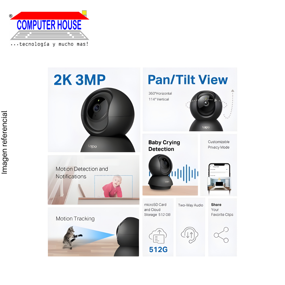 Cámara de Seguridad Wi-Fi TP-LINK Tapo C211.