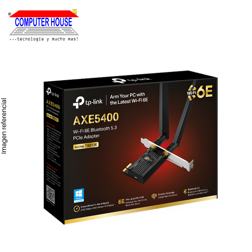 Wi-Fi &amp; Bluetooth 5.2 card, TP-LINK Archer TX20E AX1800, Wi-Fi 6 PCIe.