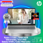 HP 15-FC0012LA Laptop, Ryzen 7-7730U, 16GB RAM, 512GB SSD, 15.6" FHD, FreeDos.