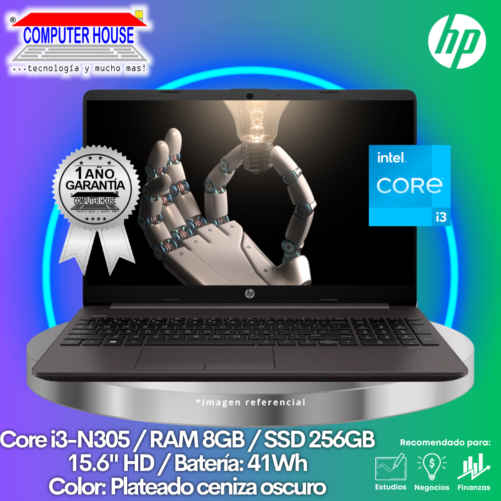 Laptop HP 250 G10, Core i3-N305, RAM 8GB, SSD 256GB, 15.6