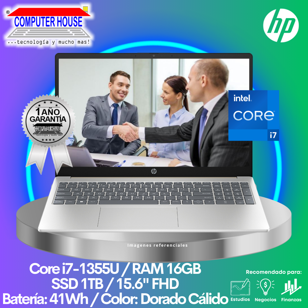 Laptop HP 15-FD0280LA, Core i7-1355U, RAM 16GB, SSD 1TB, 15.6" FHD, FreeDos.