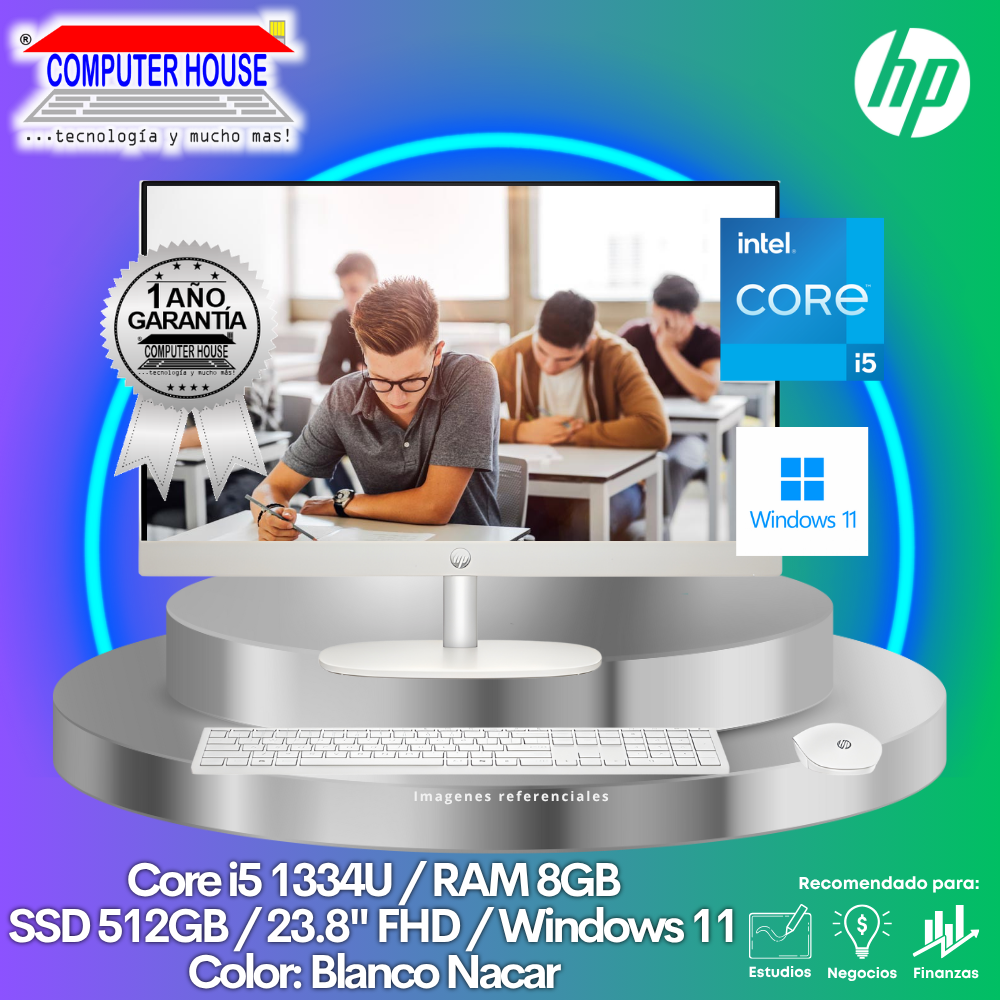 All in One HP CR0350LA, Core i5-1334U, RAM 8GB, SSD 512GB, 23.8" FHD, Windows 11.