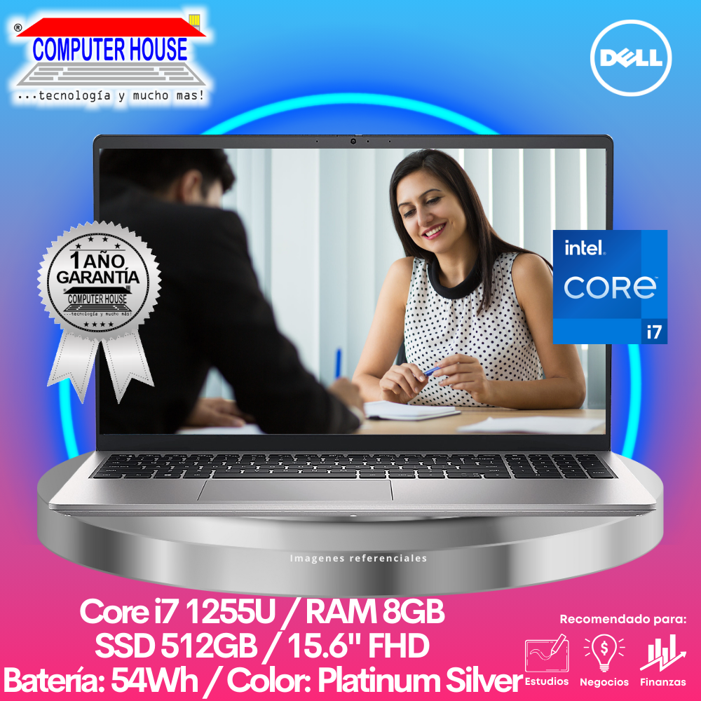 DELL Inspiron 3520 Laptop, Core i7-1255U, 8GB RAM, 512GB SSD, 15.6″ FHD, FreeDos.