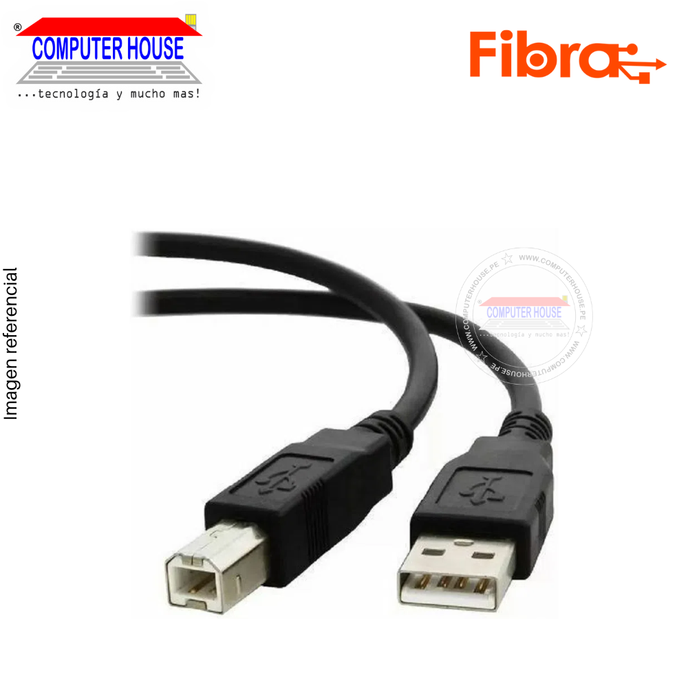 Cable USB para Impresora FIBRA, 1.5 metros, USB 2.0.