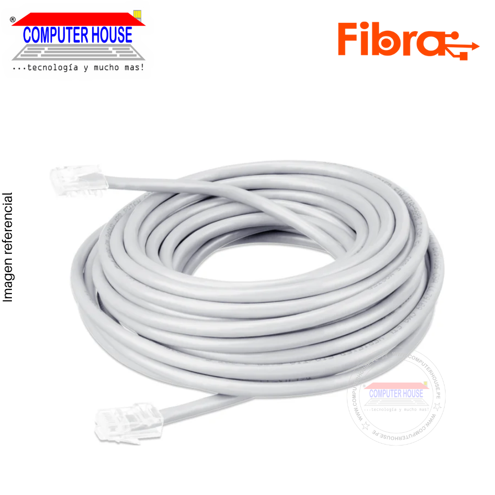 Cable de Red Cat 5e FIBRA, 20 metros.