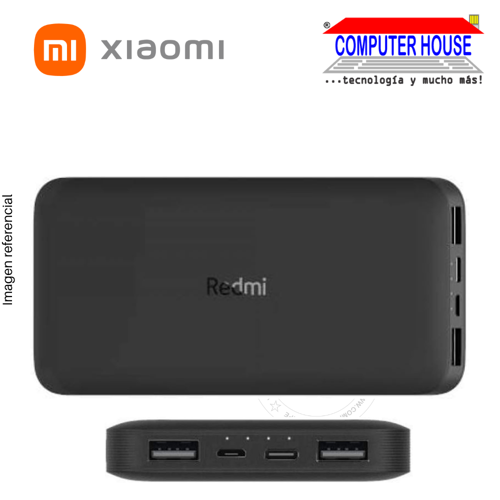 Power Bank  XIAOMI 10000mAh, Output 2 USB, Input Tipo C + Micro USB
