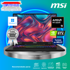Laptop MSI Crosshair A16 HX, Ryzen 9-8945HS, RAM 16GB DDR5, SSD 1TB, Nvidia GeForce RTX5060 8GB, 16" FHD 240Hz, Teclado en Inglés, Windows 11.