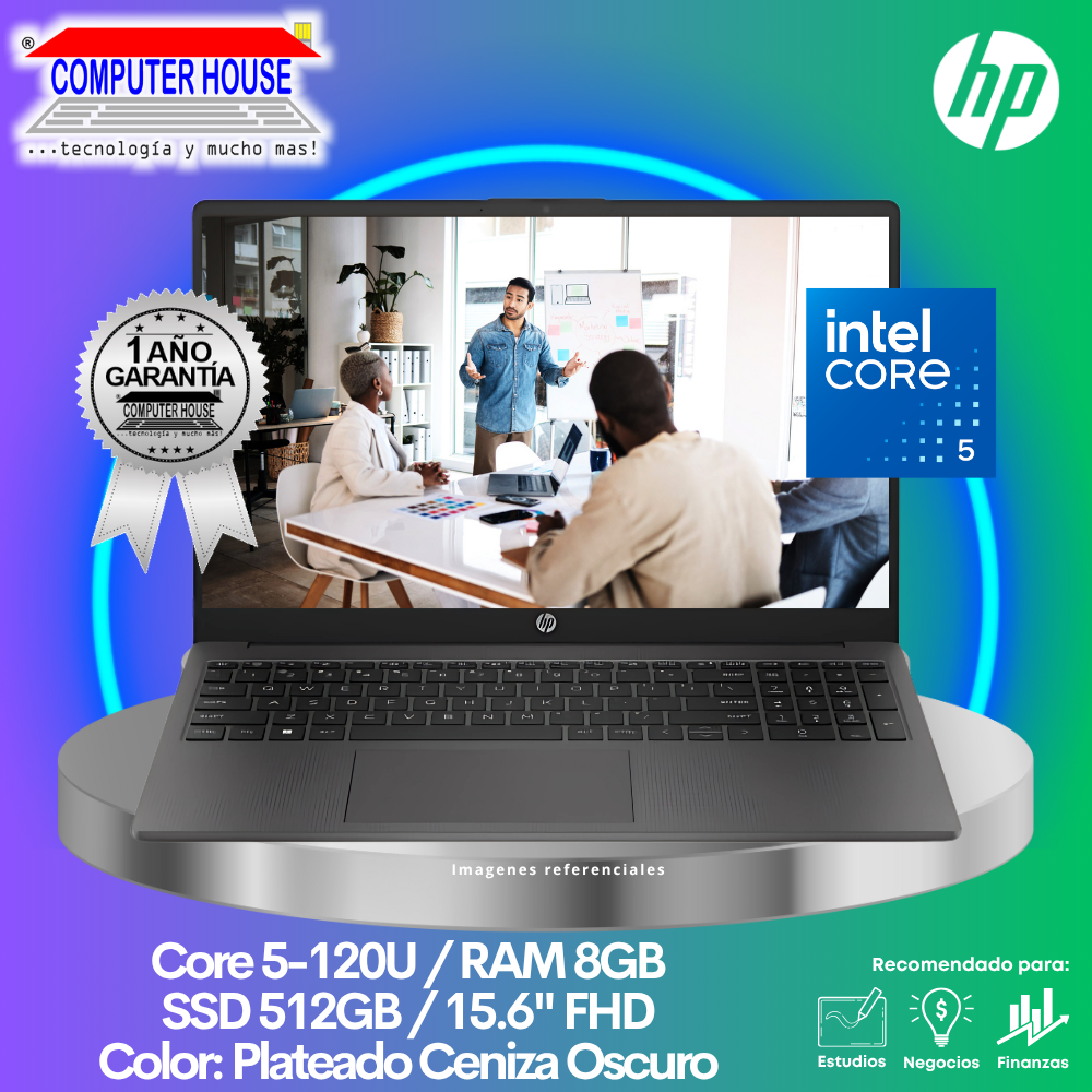 Laptop HP 250R G10, Core 5-120U, RAM 8GB, SSD 512GB, 15.6" FHD, FreeDos.