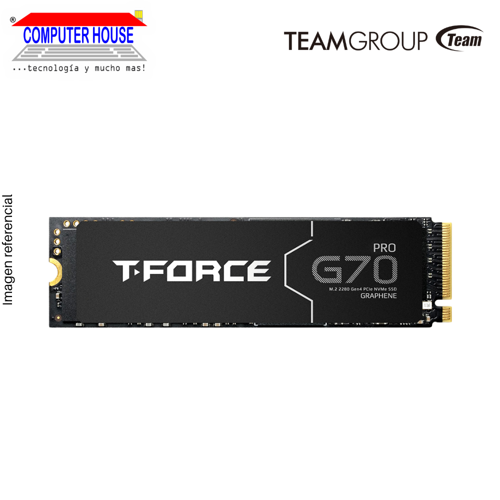 TEAMGROUP T-FORCE 1TB G70 PRO M.2 PCIe SSD, PCIe Gen4x4 with NVMe (Max Read 7,400MB/s, Max Write 5,500MB/s). 