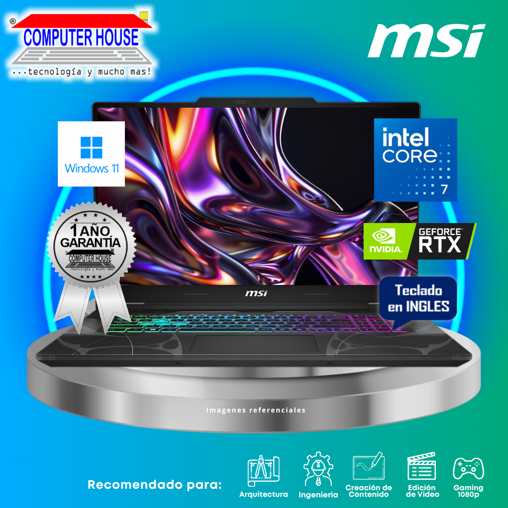 MSI Vector HXA14VHG Laptop, Core i9-14900HX, 32GB DDR5 RAM, 1TB SSD, RTX4080 12GB, 16″ QHD 240Hz, English Keyboard, Windows 11.