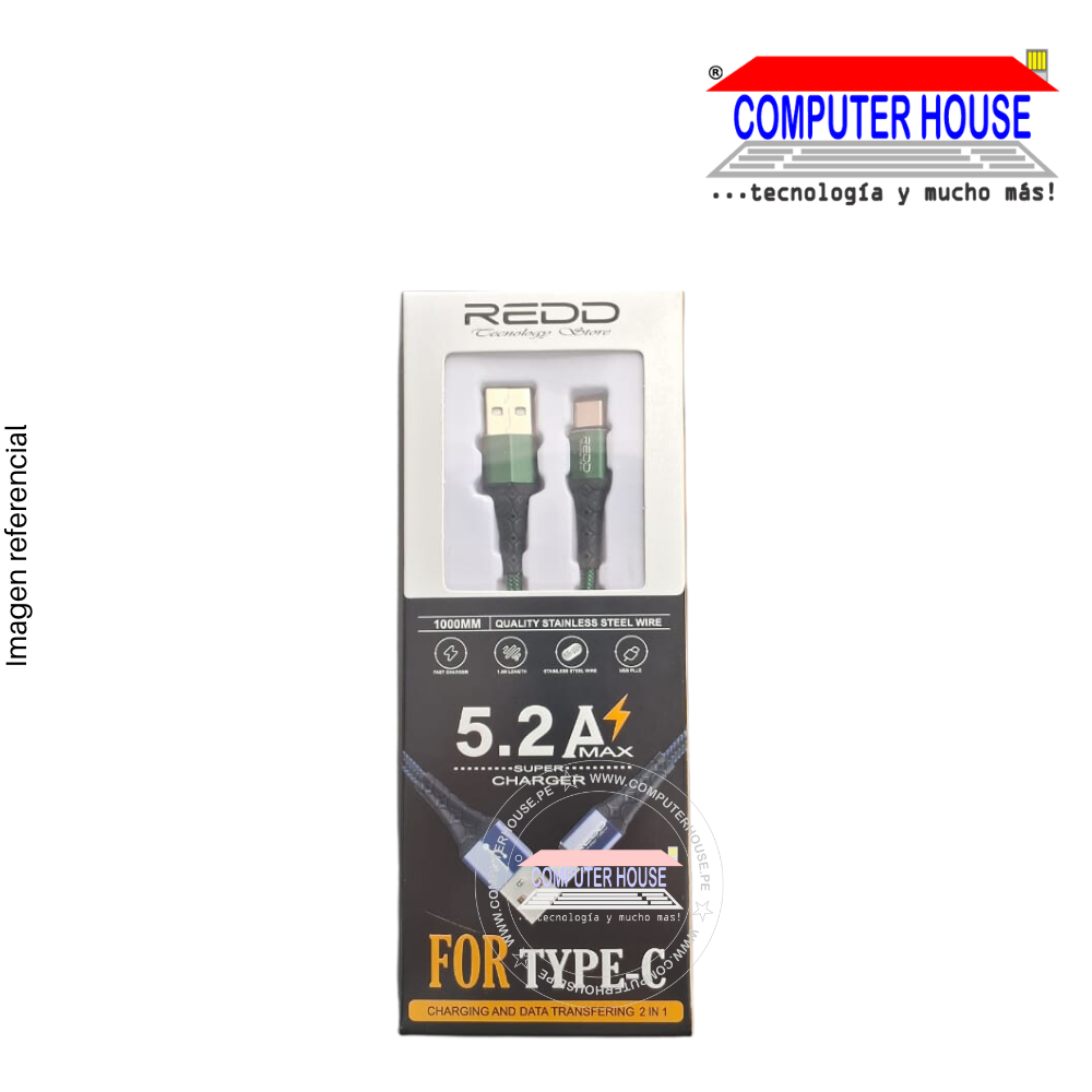 Cable USB a Tipo-C RD-2074 5.2A 1 metro.