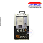 Cargador para celular conexión Tipo C 5.5A 1 metro.