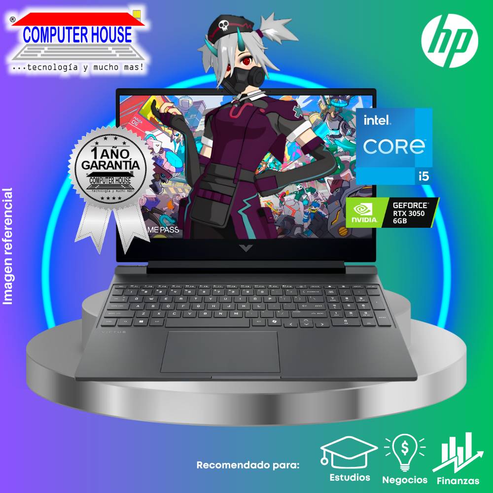 Laptop HP Victus, Core i5-13420H, RAM 8GB, SSD 512GB, RTX3050 6GB, 15.6" FHD, FreeDos.